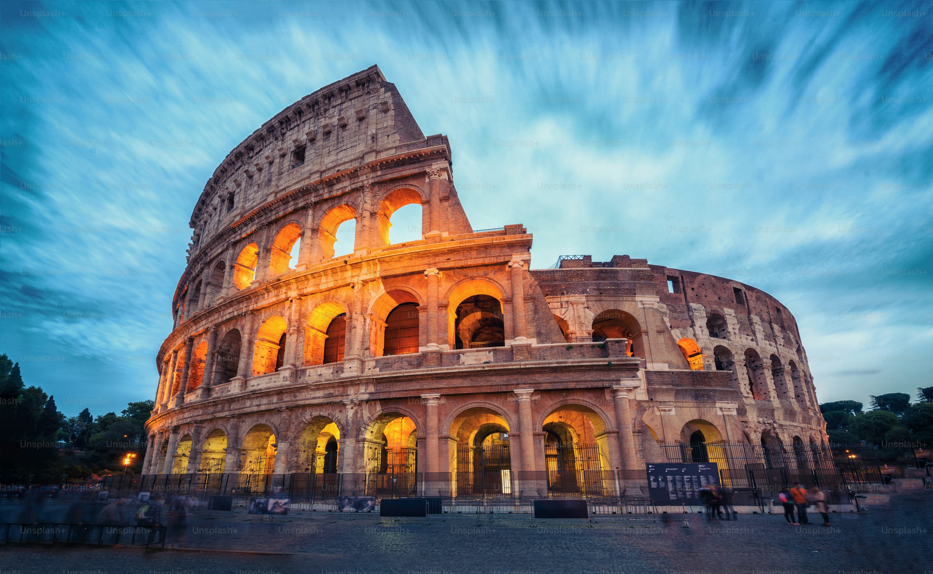 The Colosseum, an ancient Roman amphitheater